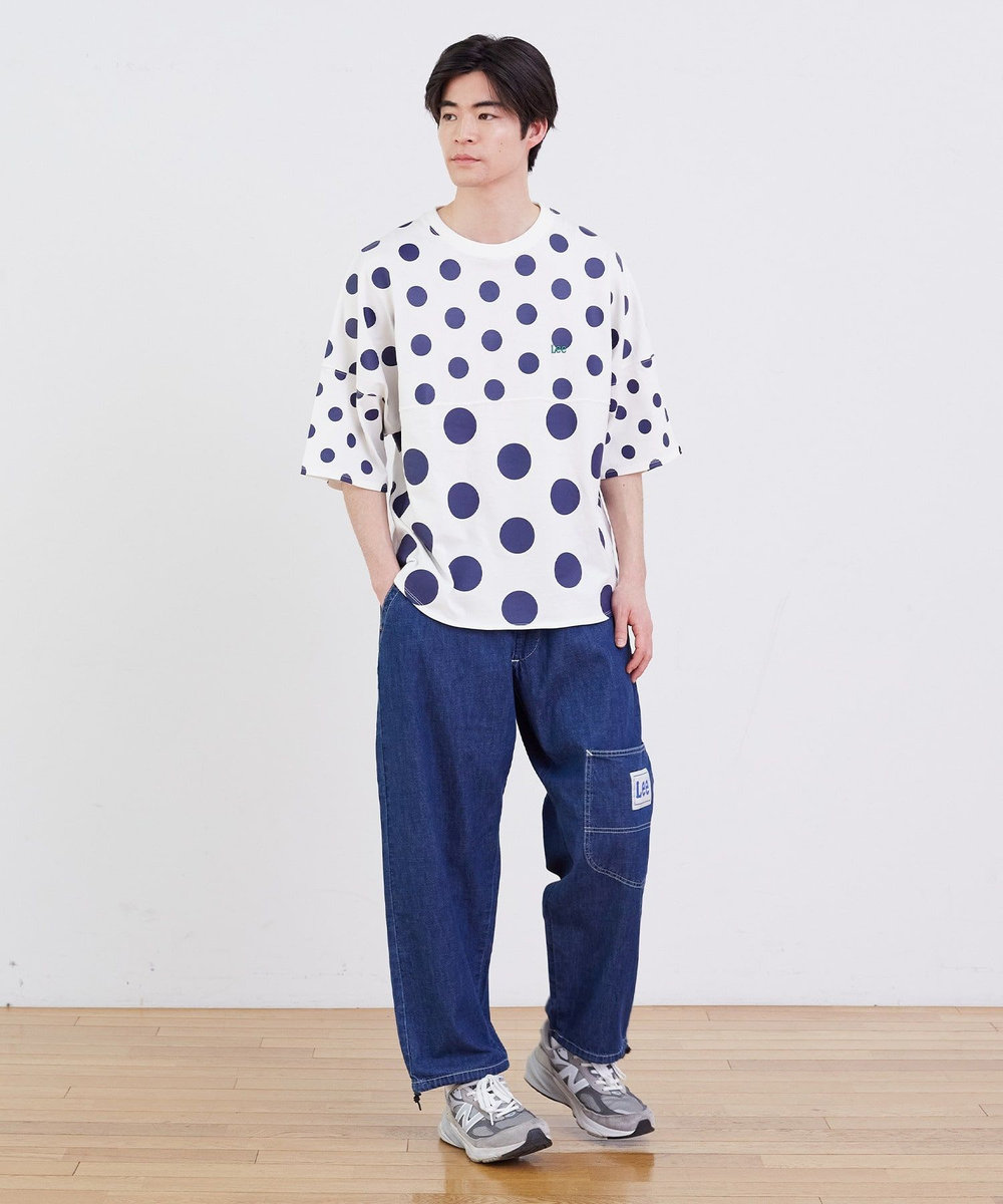 FRAPBOIS Lee×FRAPBOIS ドットTシャツ ホワイト