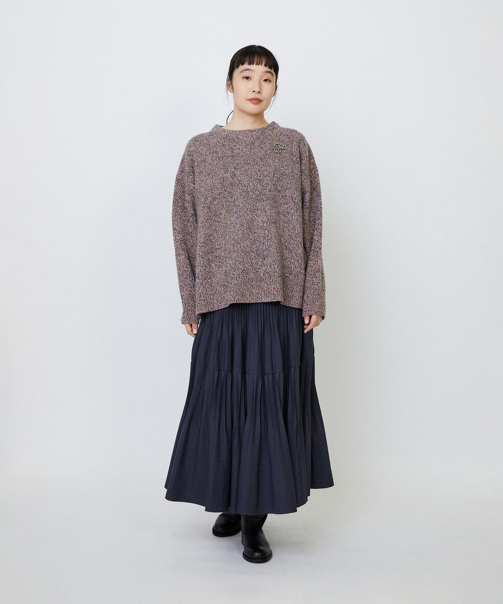LOISIR ラインストーンバードブローチ ミント