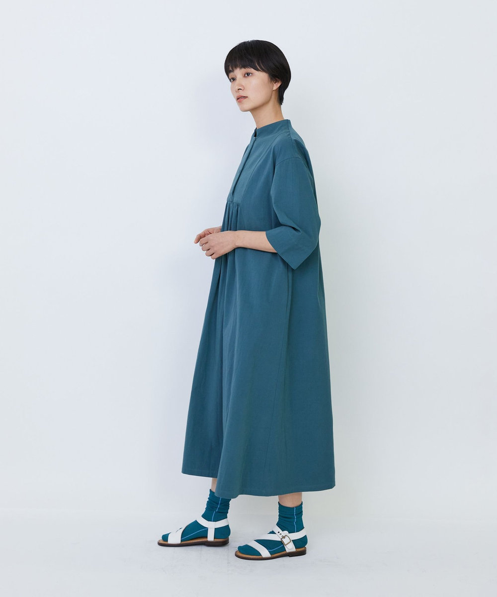 LOISIR Aラインワンピース グリーン