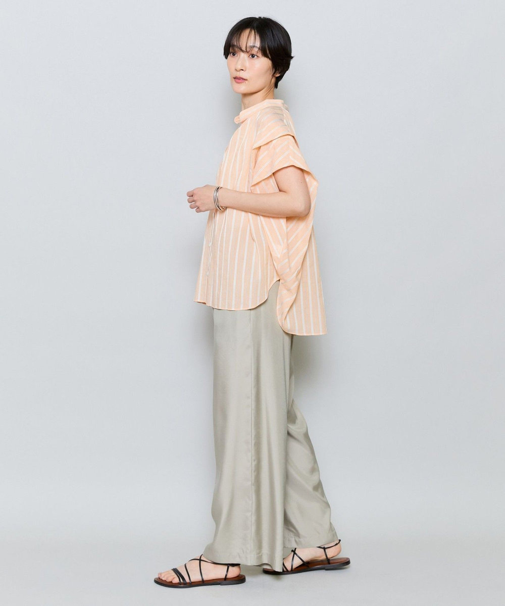 MOGA キュプラポリフィブリルワイドシルエットパンツ ベージュ