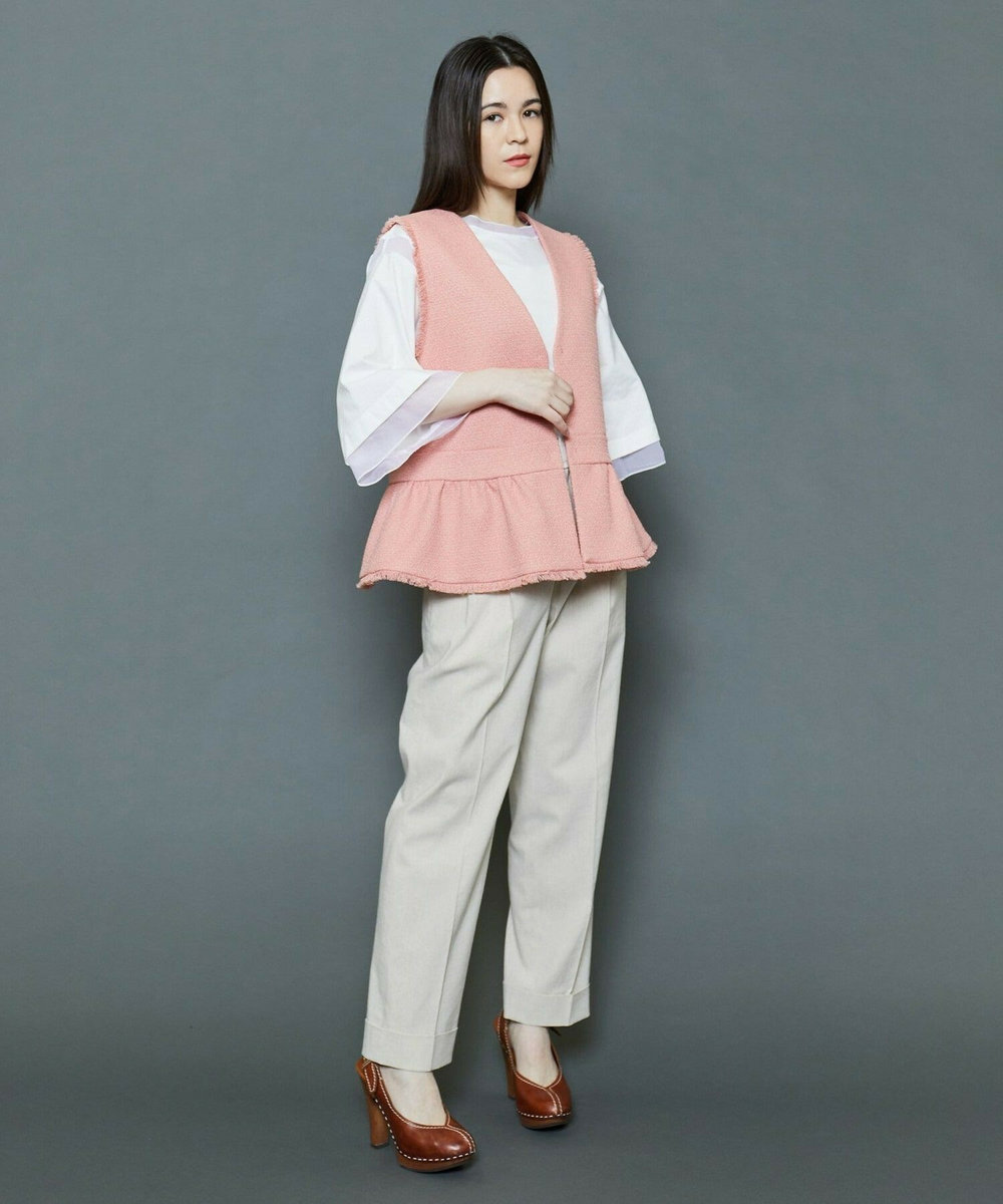 MOGA Collection [MOGA Collection]ファンシーツイードジレ サーモンピンク