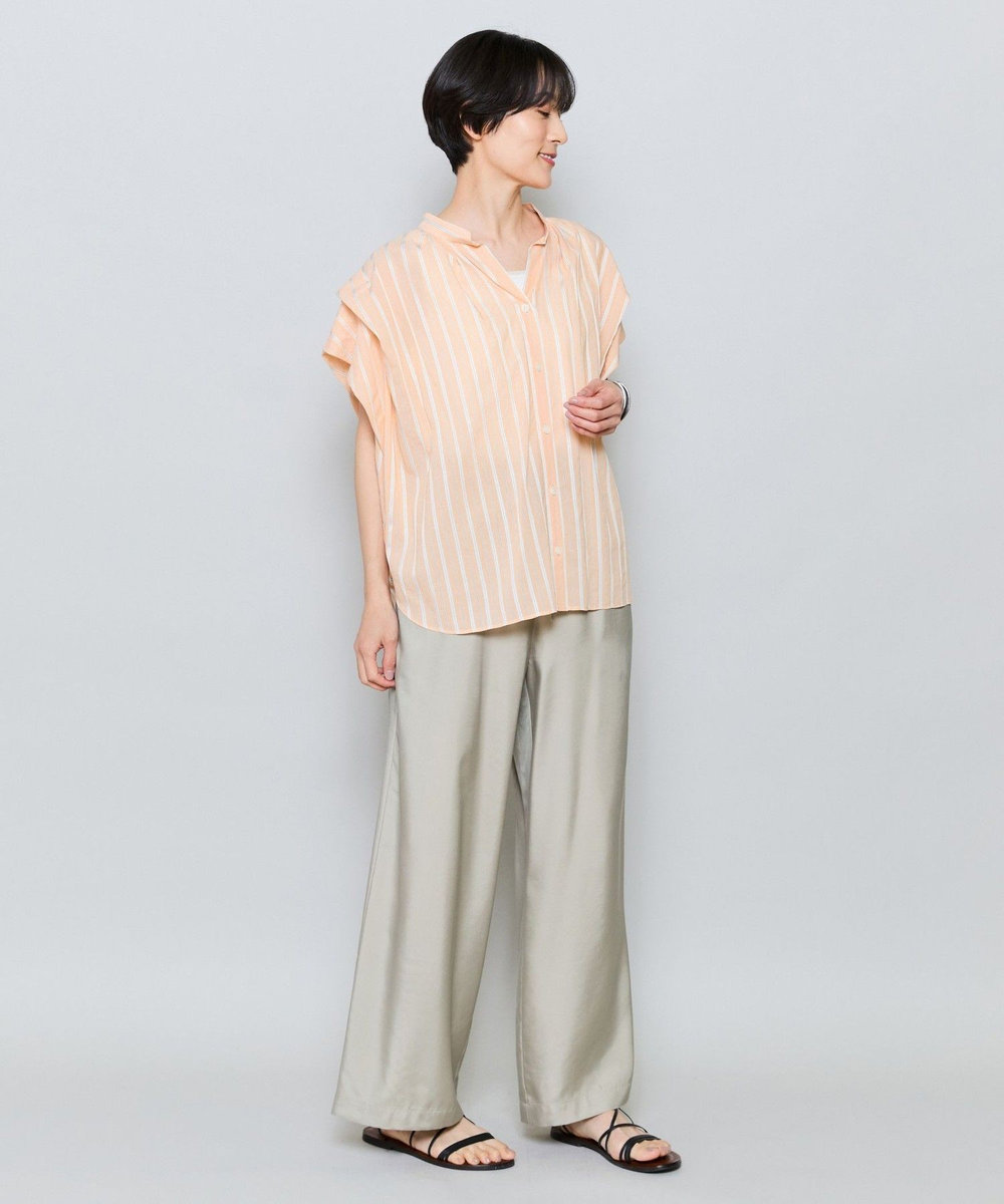 MOGA キュプラポリフィブリルワイドシルエットパンツ ベージュ