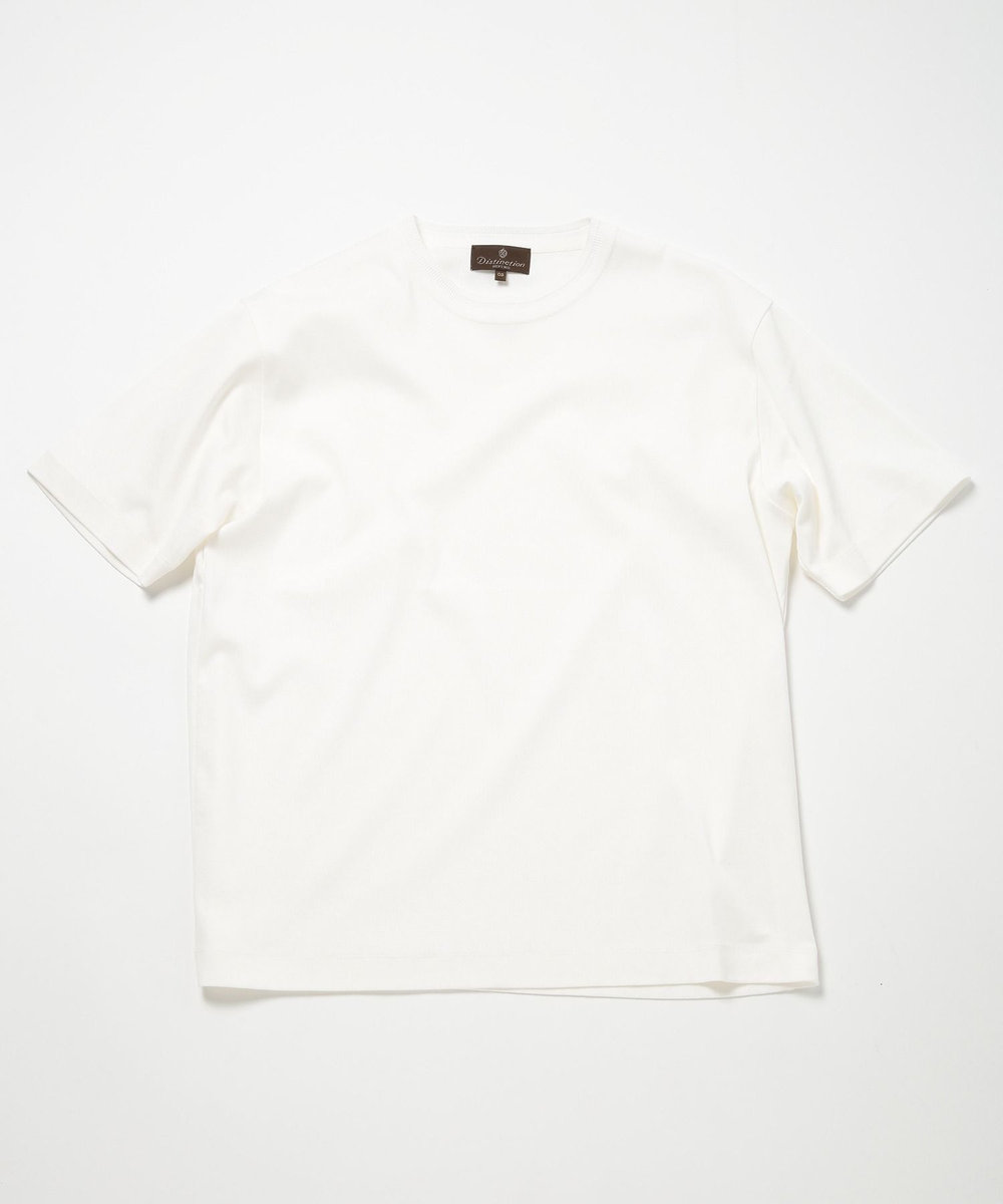 MEN'S BIGI 60/2マーセライズジャージクルーネックTEE ホワイト