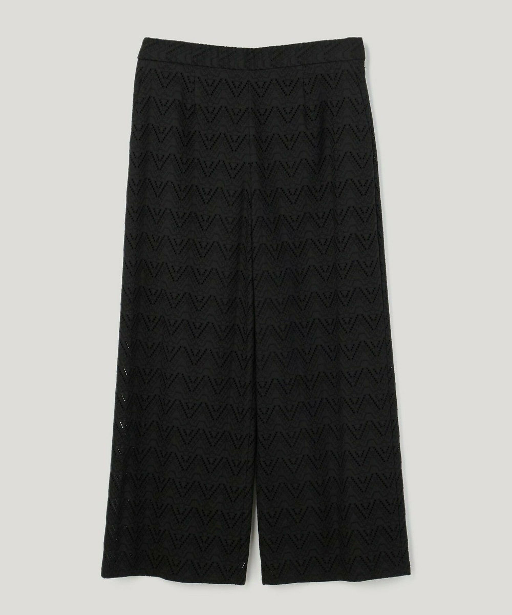 feerique Lサイズ（大きいサイズ） 【大きいサイズ】feerique コットンレースワイドパンツ ブラック