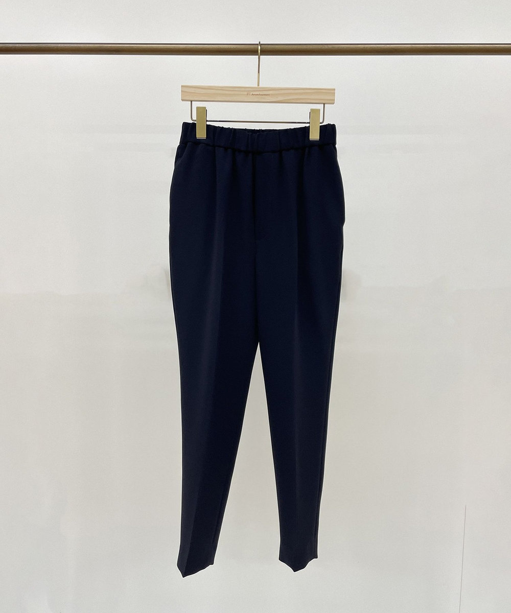 1er Arrondissement ダブルクロステーパードパンツ ネイビー