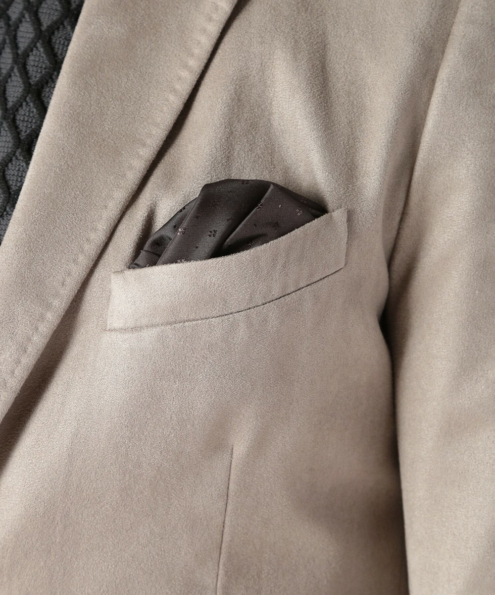 MEN'S BIGI コマスエードストレッチジャケット（セットアップ対応） グレー