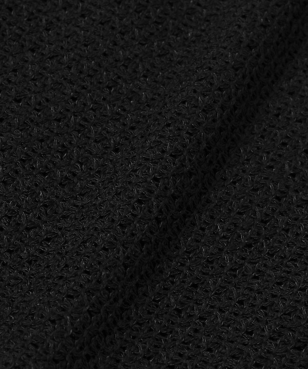 DÉPAREILLÉ COTTON RAYON KARAMI GILET / コットンレーヨンカラミジレ ブラック