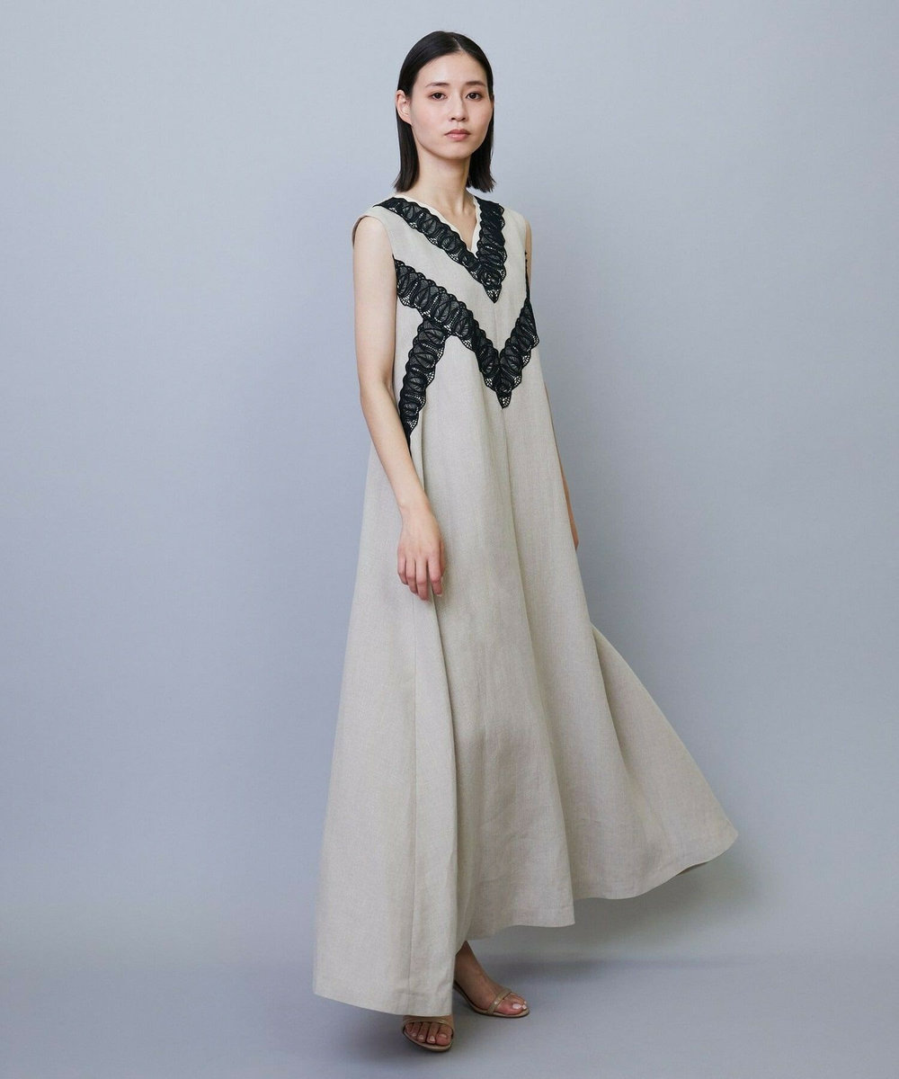 L'EQUIPE COUTURIER リネンワンピース ベージュ
