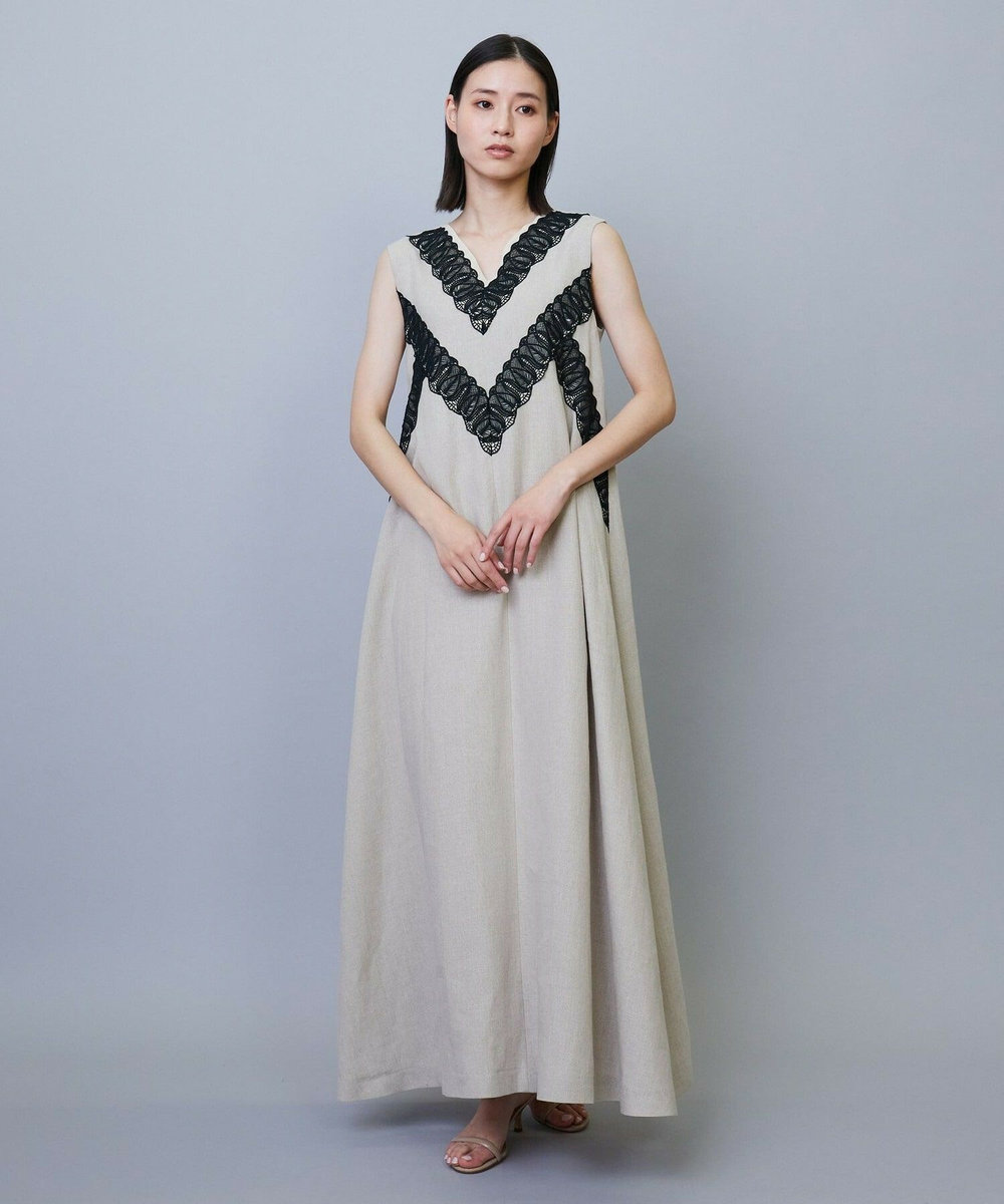 L'EQUIPE COUTURIER リネンワンピース ベージュ