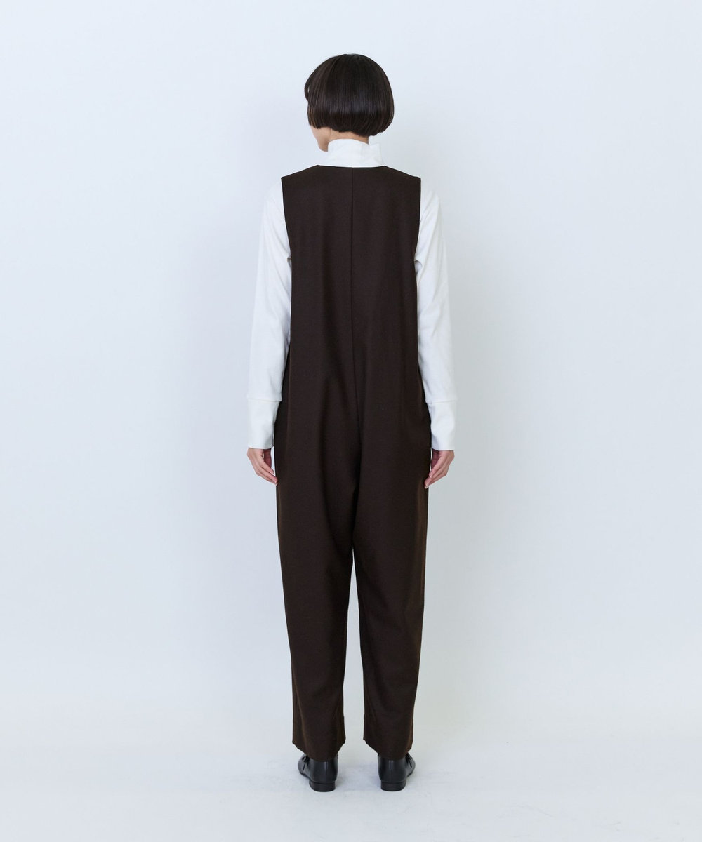LOISIR ウールフラノオールインワン ブラウン