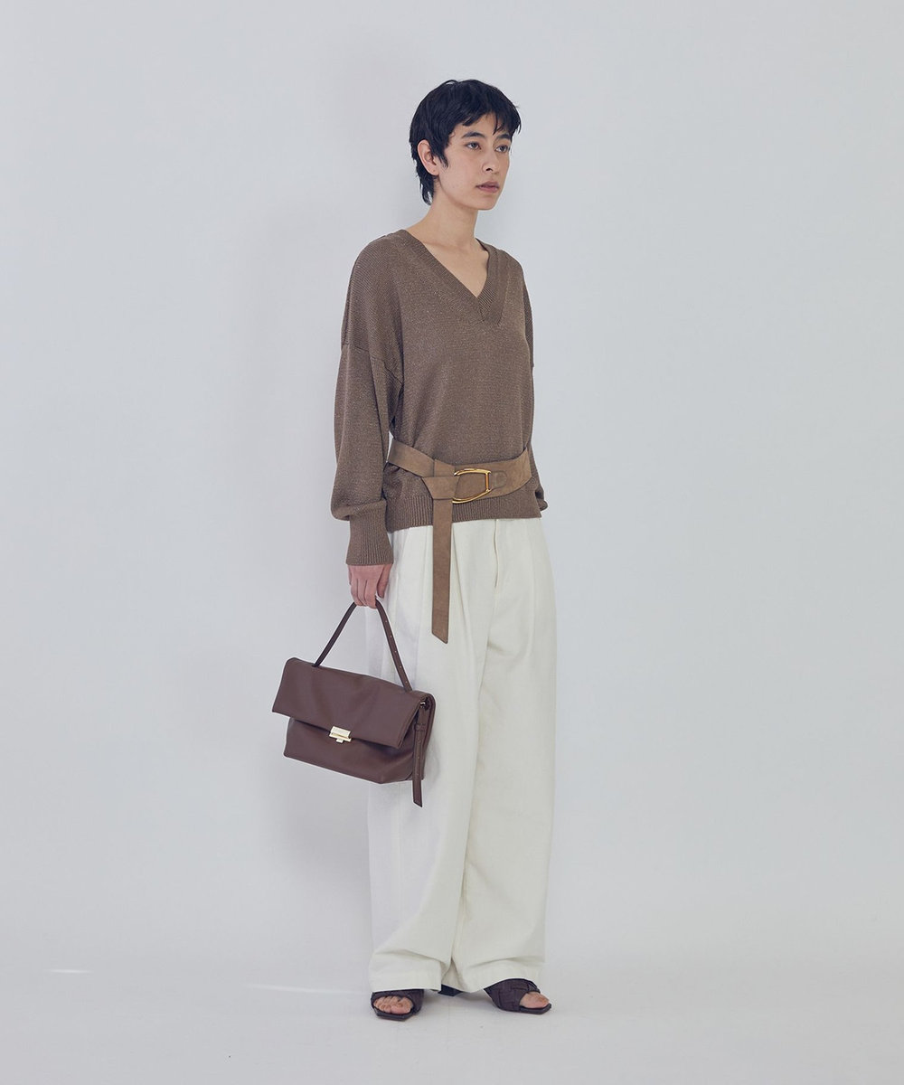 1er Arrondissement ＜PUNTI（プンティ）＞“GRAFT-FLAP"ショルダーバッグ ブラウン