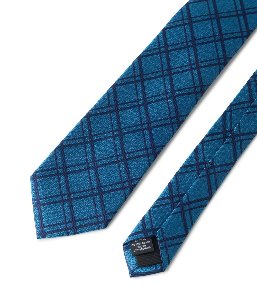 MEN'S BIGI 【TIE YOUR TIE /タイユアタイ】ヴィンテージチェック柄ネクタイ ブルー系その他