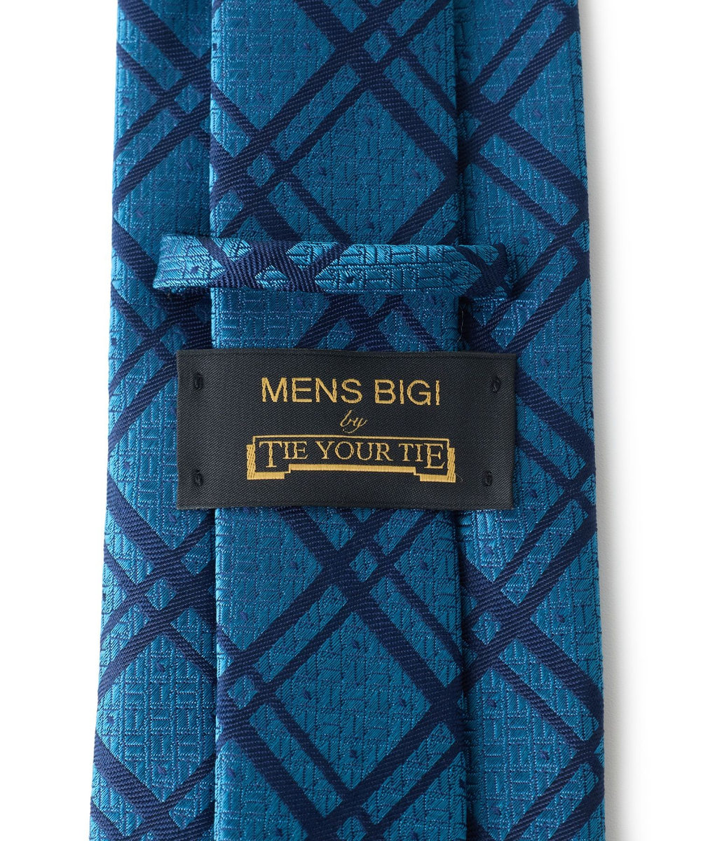 MEN'S BIGI 【TIE YOUR TIE /タイユアタイ】ヴィンテージチェック柄ネクタイ ブルー系その他