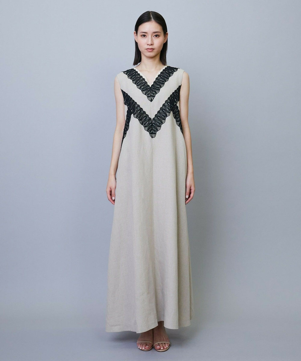 L'EQUIPE COUTURIER リネンワンピース ベージュ