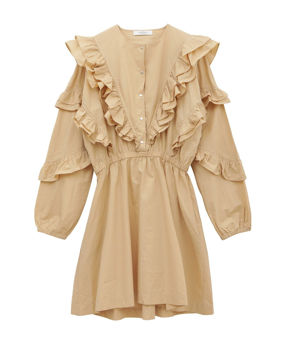 1er Arrondissement ＜ROSEanna (ローズアンナ)＞フリルブラウス ベージュ