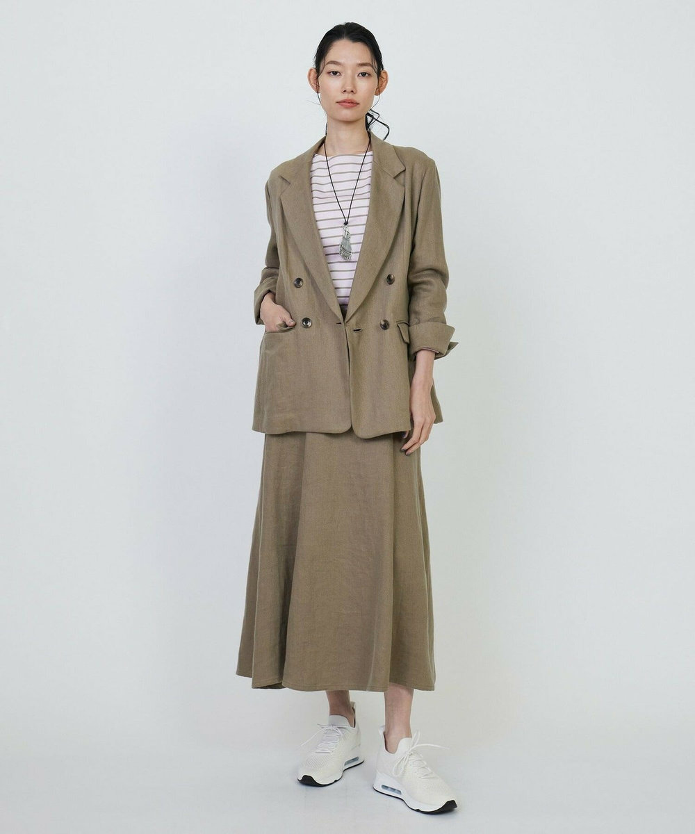L'EQUIPE リネンツイルスカート ベージュ