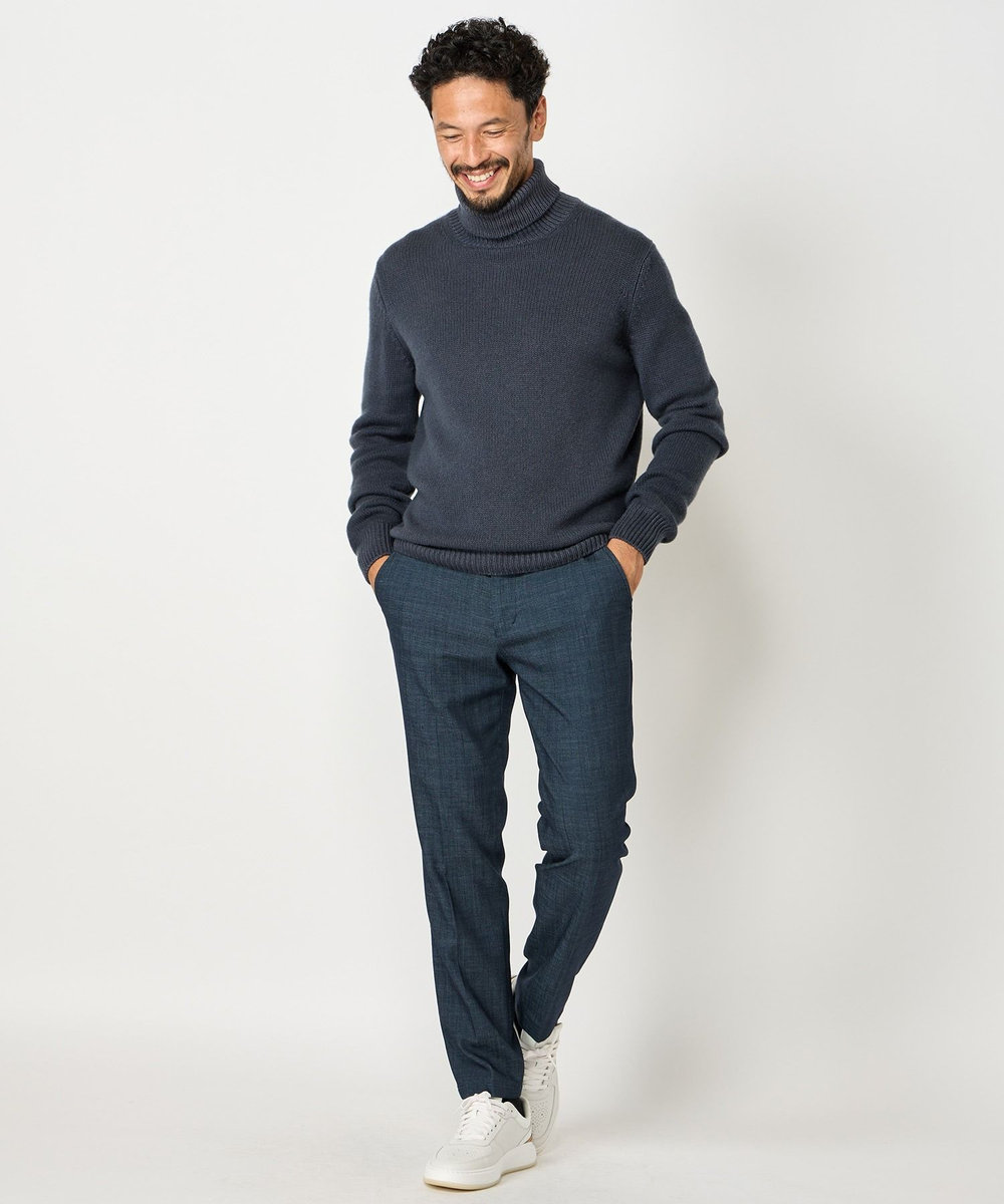MEN'S BIGI 【FILIPPO DE LAURENTIIS】5Gタートルネックニット ネイビー