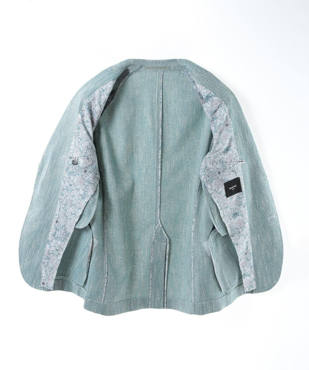MEN'S BIGI リネン調スラブメランジジャケット グリーン