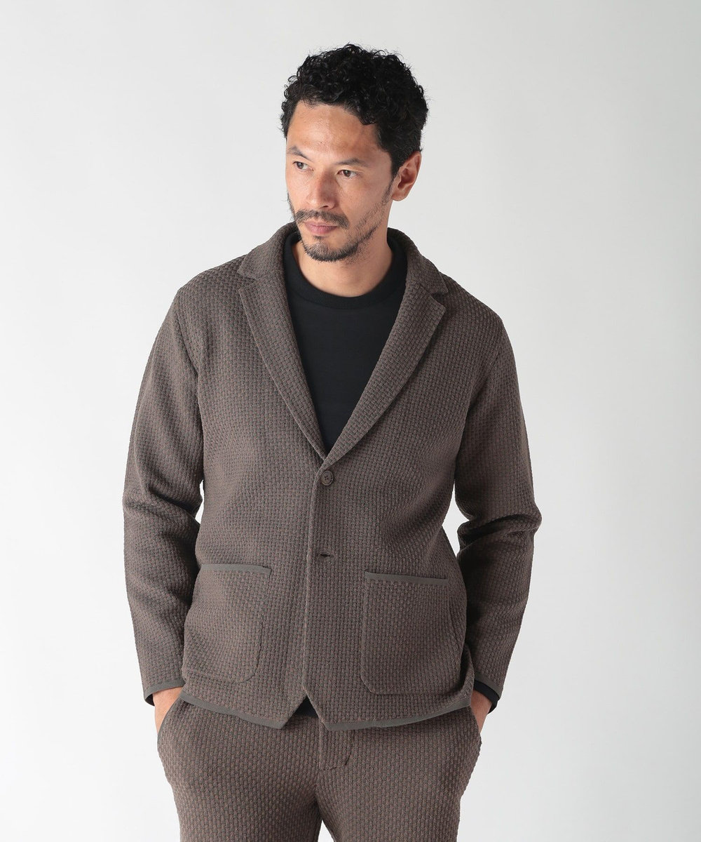 MEN'S BIGI 【ACTIVE TAILOR】モール混ニットジャケット カーキ