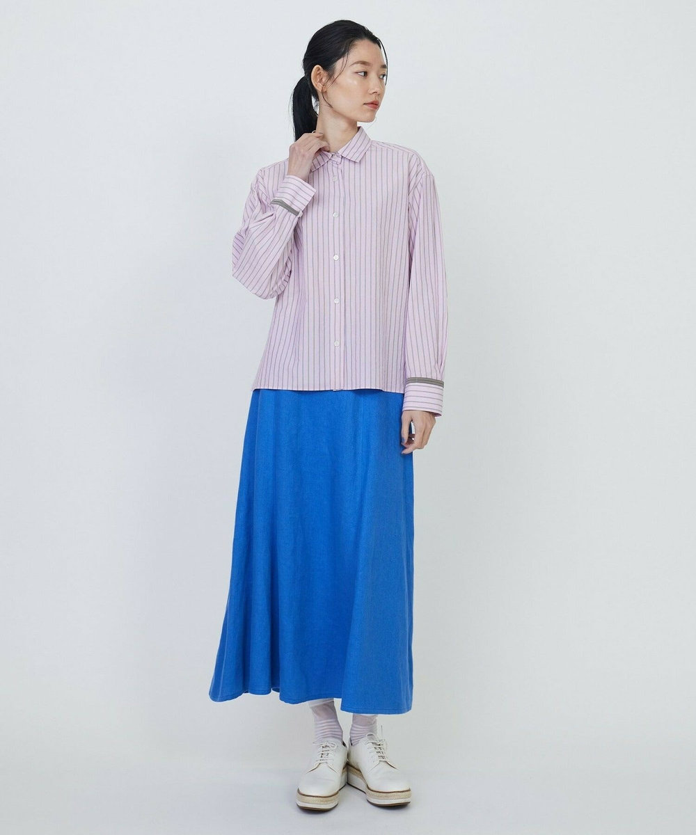L'EQUIPE リネンツイルスカート ブルー