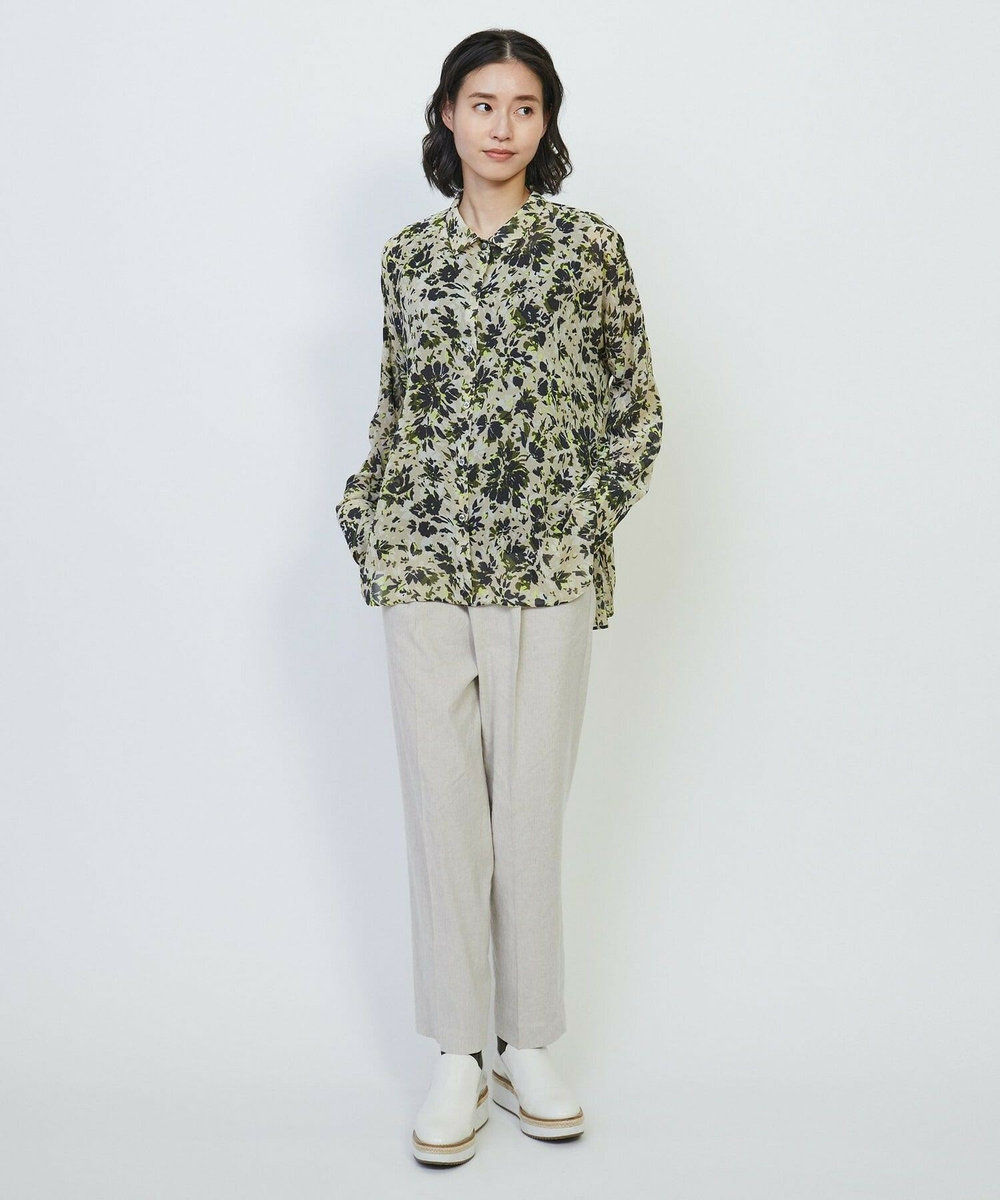 L'EQUIPE バイオリネンストレッチパンツ ベージュ