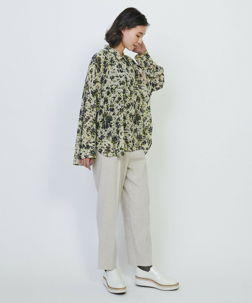 L'EQUIPE バイオリネンストレッチパンツ ベージュ