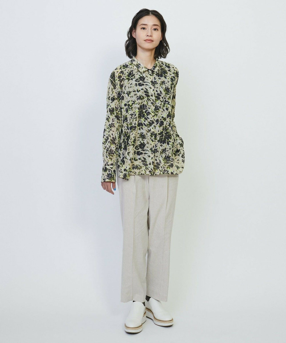 L'EQUIPE バイオリネンストレッチパンツ ベージュ