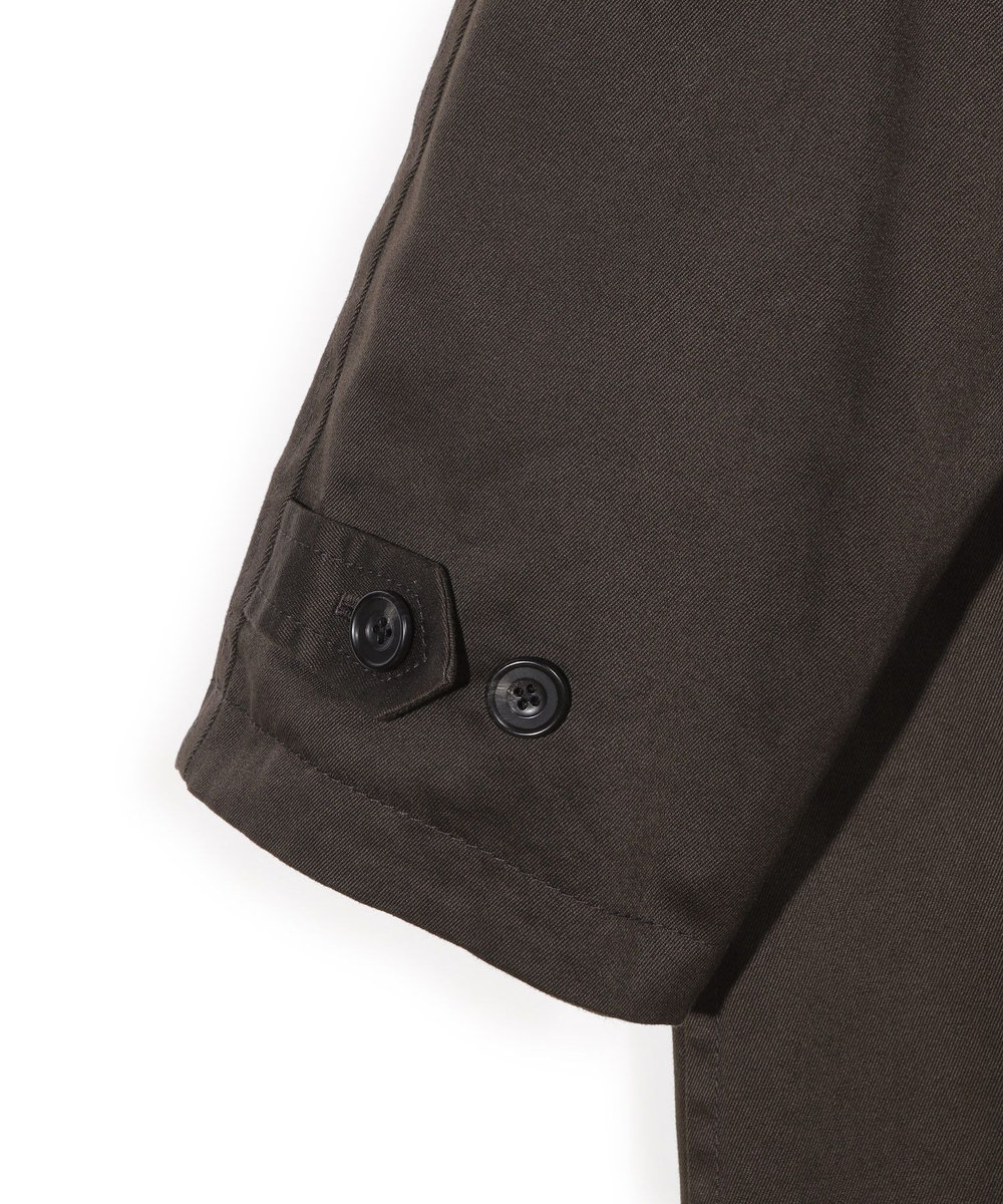 MEN'S BIGI 【50th Anniv . 中田 慎介】 COTTON TWILL x WOOL HOUND'S TOOTH REVERSIBLE COAT ブラウン