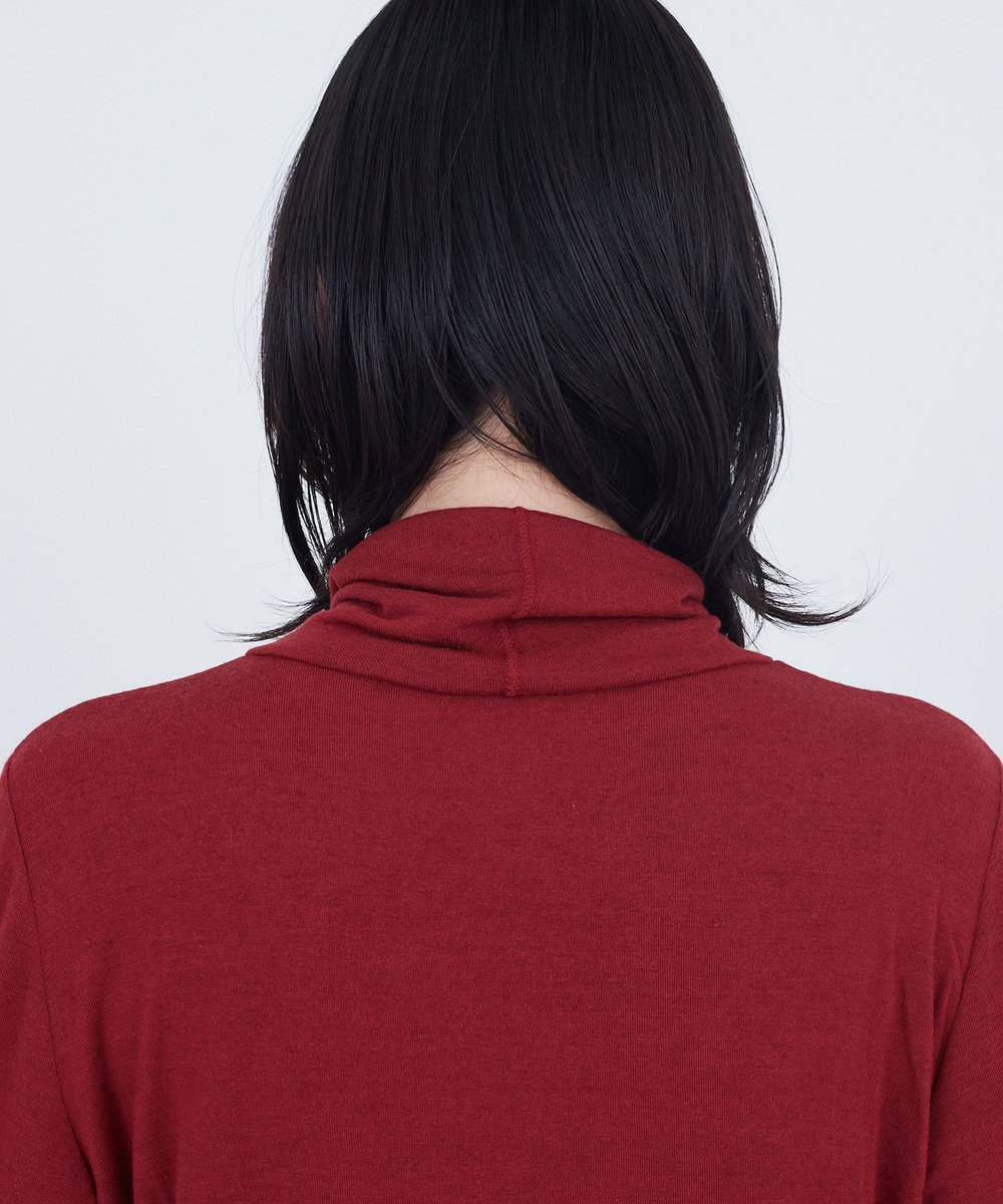 ADIEU TRISTESSE ガーゼベア天竺タートルネックカットソープルオーバー レッド