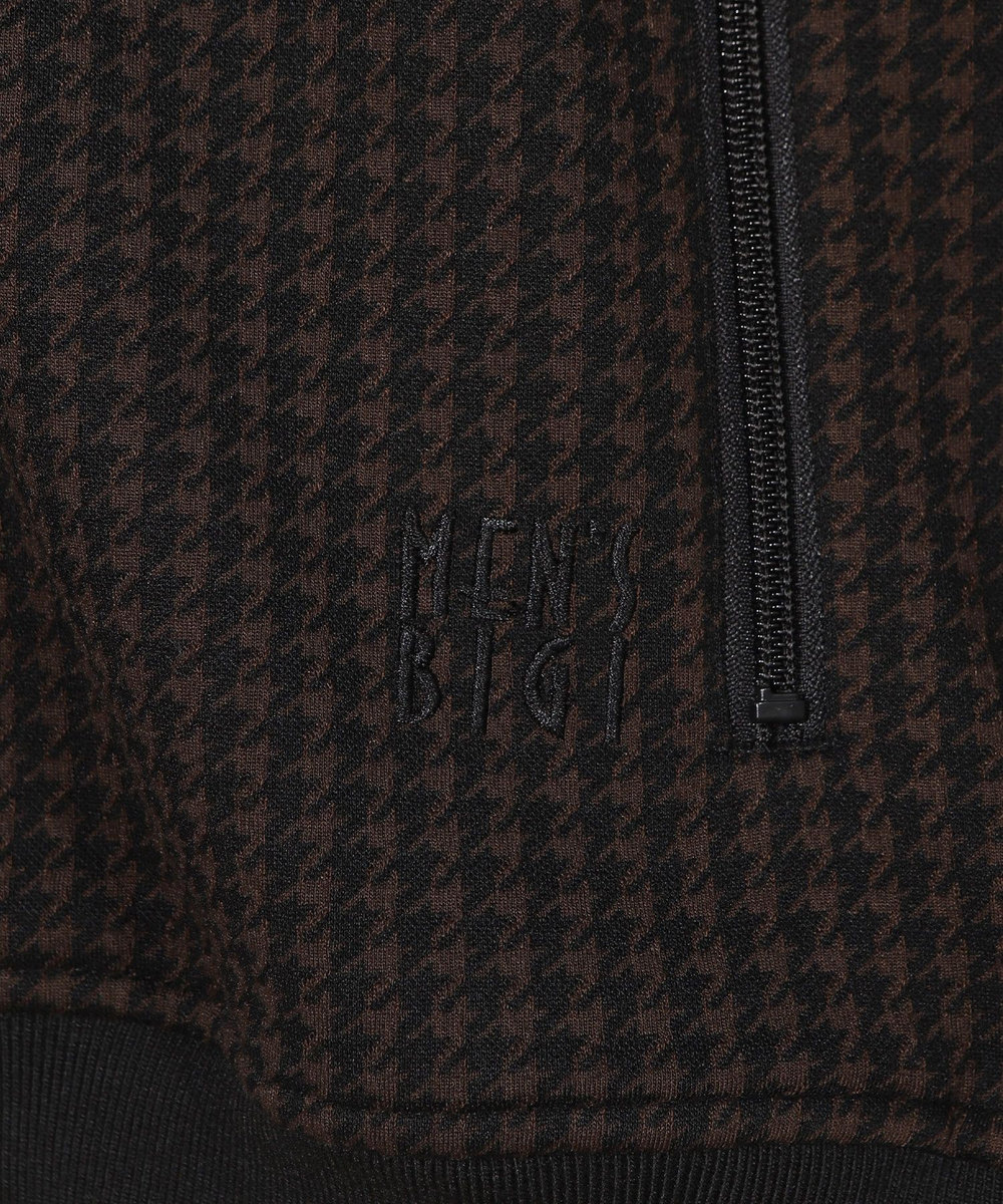 MEN'S BIGI 【50th Anniv . 中田 慎介】 SUEDE LIKE/HOUND’S TOOTH TRACK JACKET ブラウン