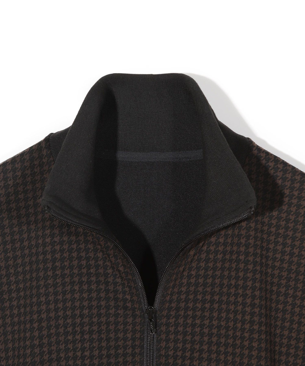 MEN'S BIGI 【50th Anniv . 中田 慎介】 SUEDE LIKE/HOUND’S TOOTH TRACK JACKET ブラウン