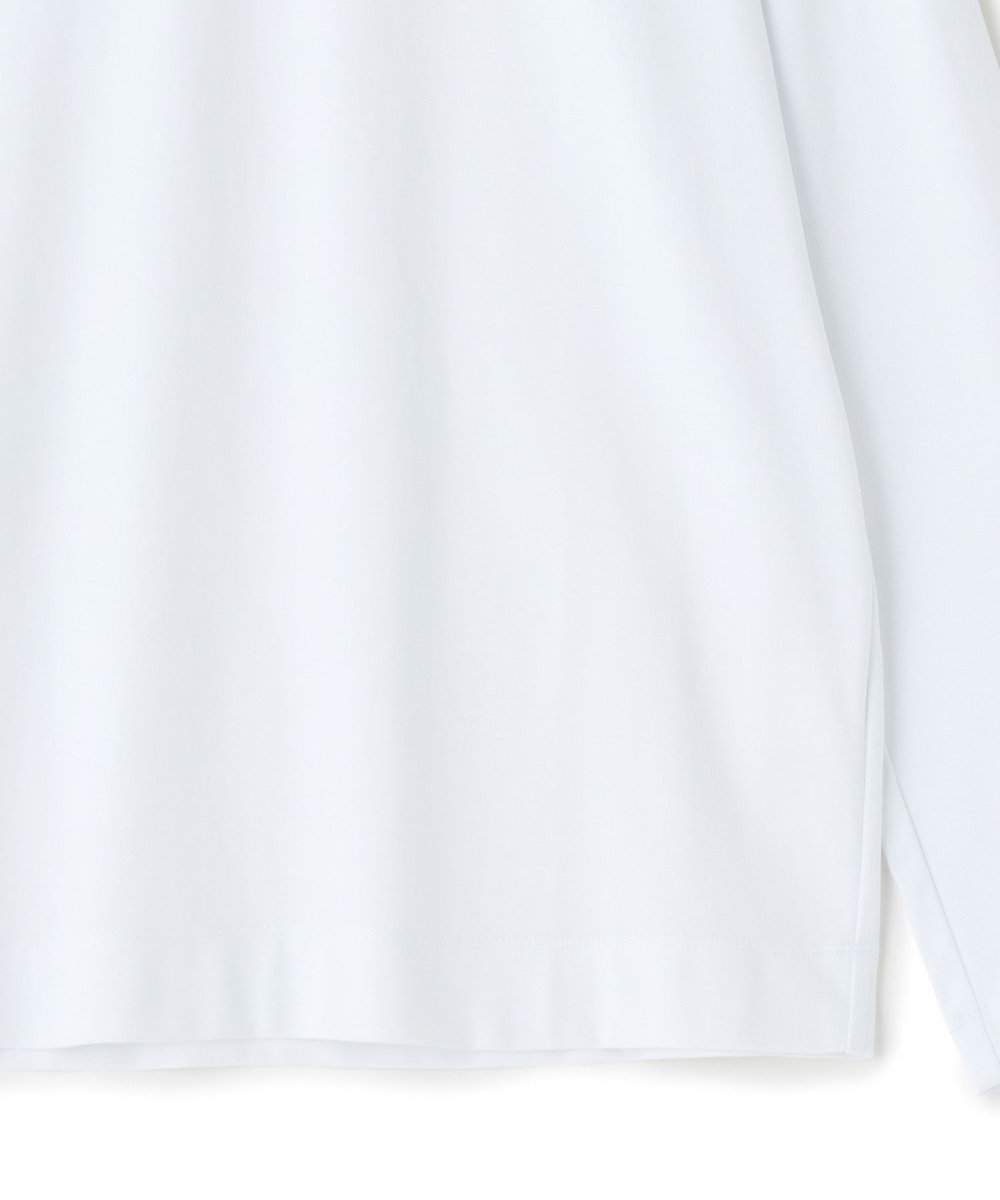 MEN'S BIGI アクティブテーラー シルケットスムース UネックロングTシャツ［シルケット加工/抗菌防臭/帯電防止］ ホワイト
