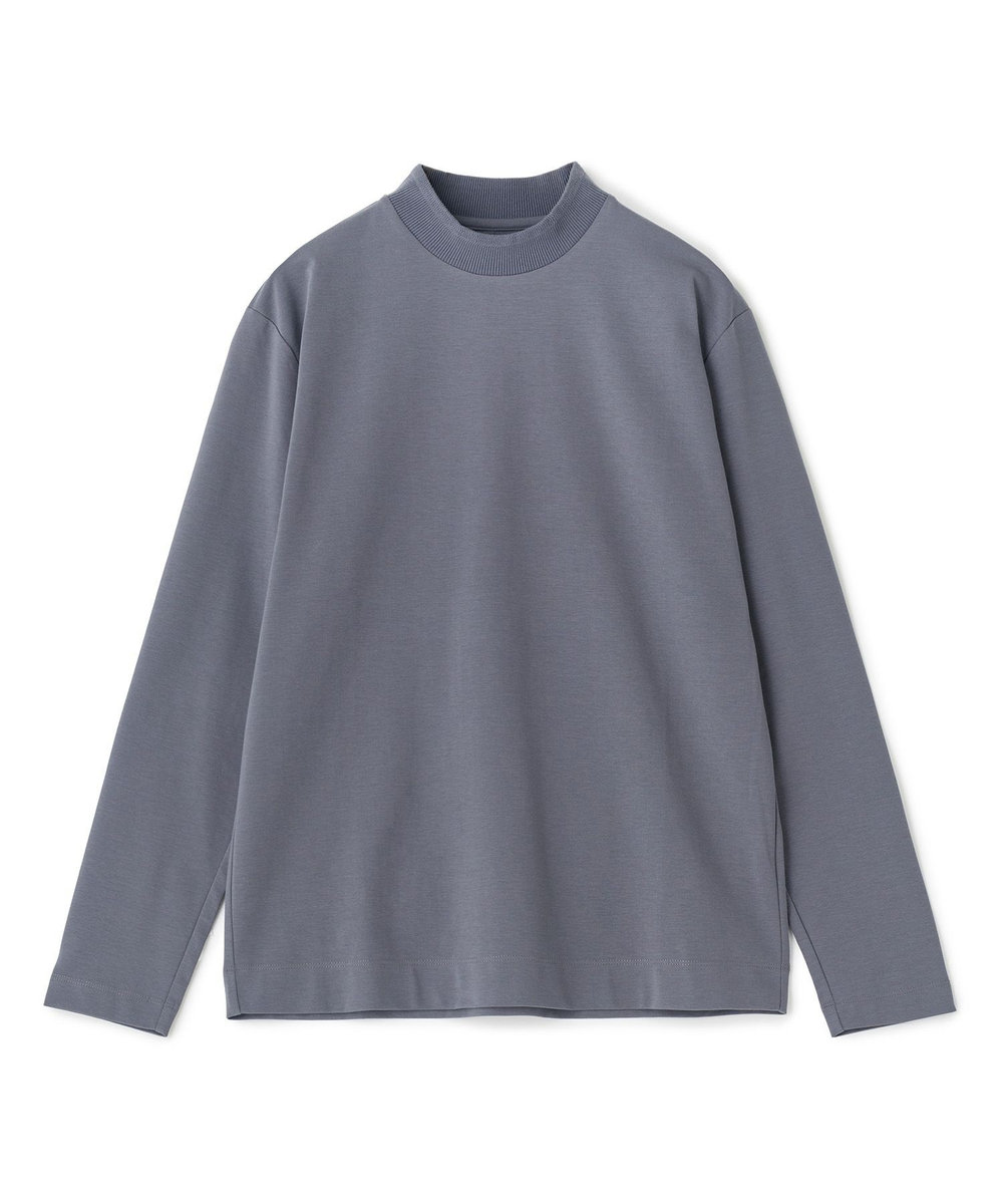 MEN'S BIGI アクティブテーラー シルケットスムース UネックロングTシャツ［シルケット加工/抗菌防臭/帯電防止］ グレー