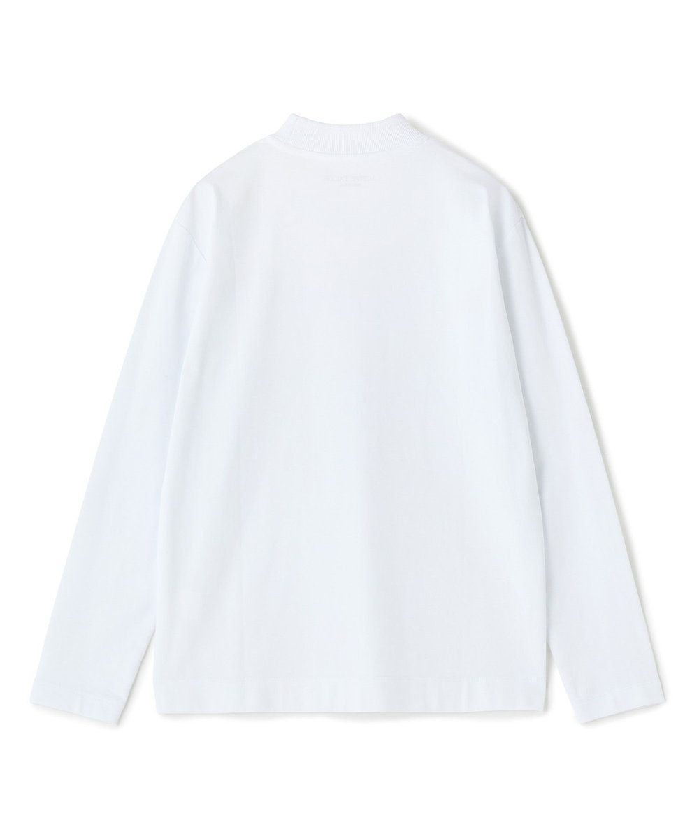 MEN'S BIGI アクティブテーラー シルケットスムース UネックロングTシャツ［シルケット加工/抗菌防臭/帯電防止］ ホワイト