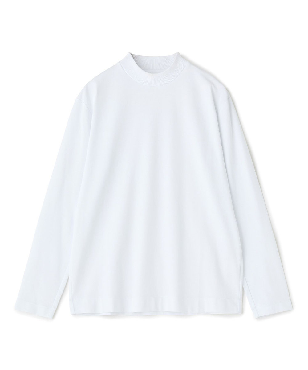 MEN'S BIGI アクティブテーラー シルケットスムース UネックロングTシャツ［シルケット加工/抗菌防臭/帯電防止］ ホワイト