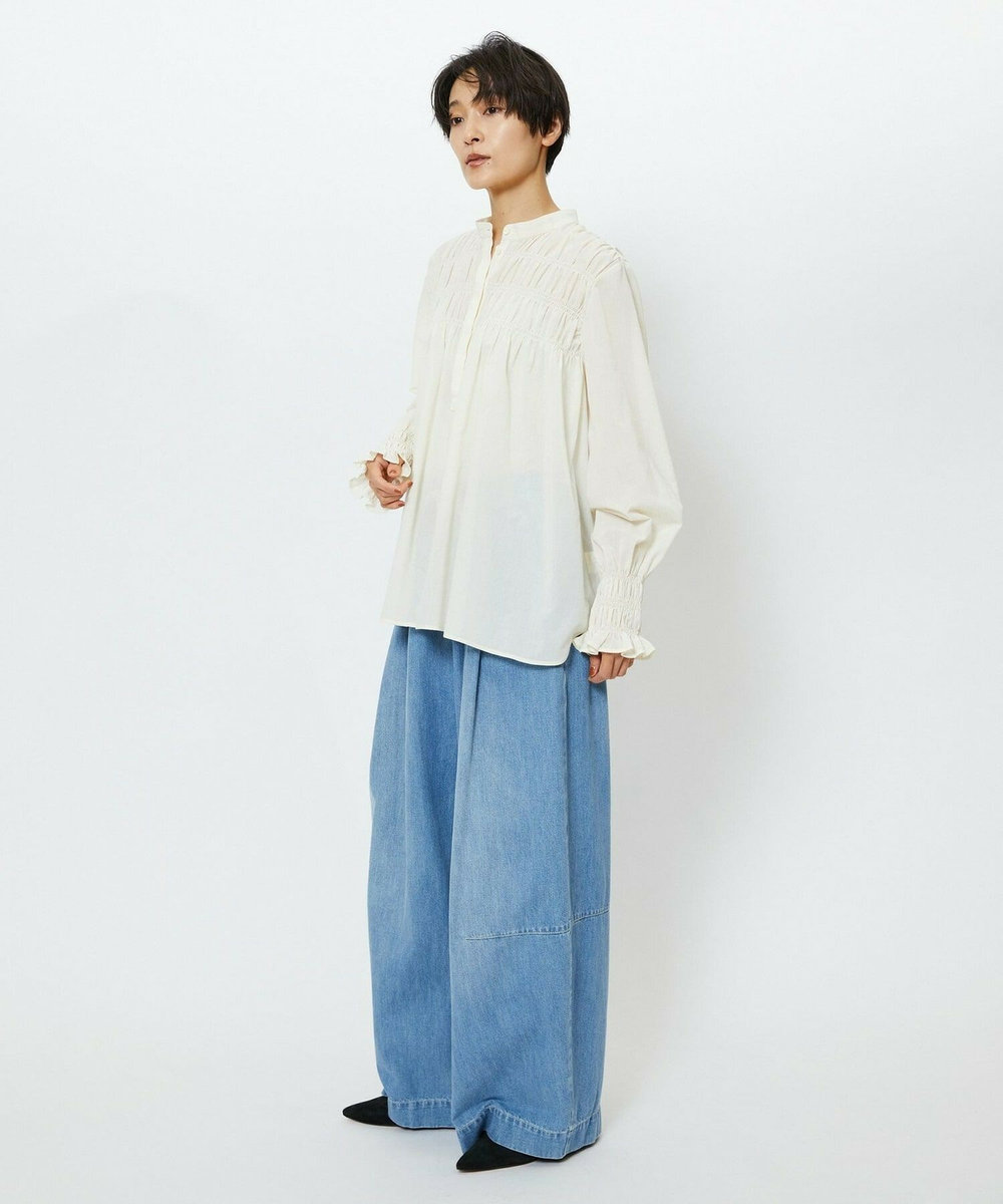 feerique feerique　デニムコクーンシルエットワイドパンツ ブルー