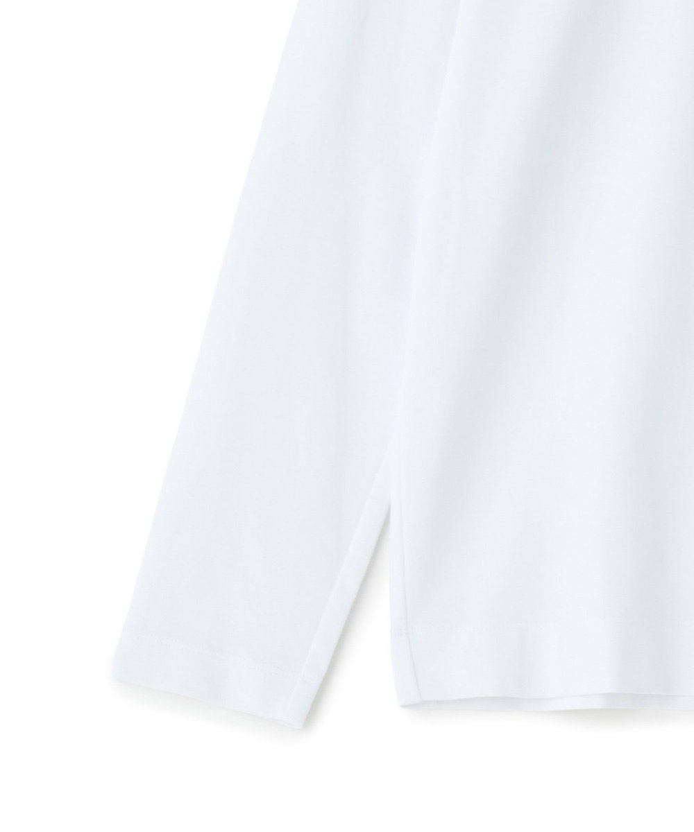 MEN'S BIGI アクティブテーラー シルケットスムース UネックロングTシャツ［シルケット加工/抗菌防臭/帯電防止］ ホワイト