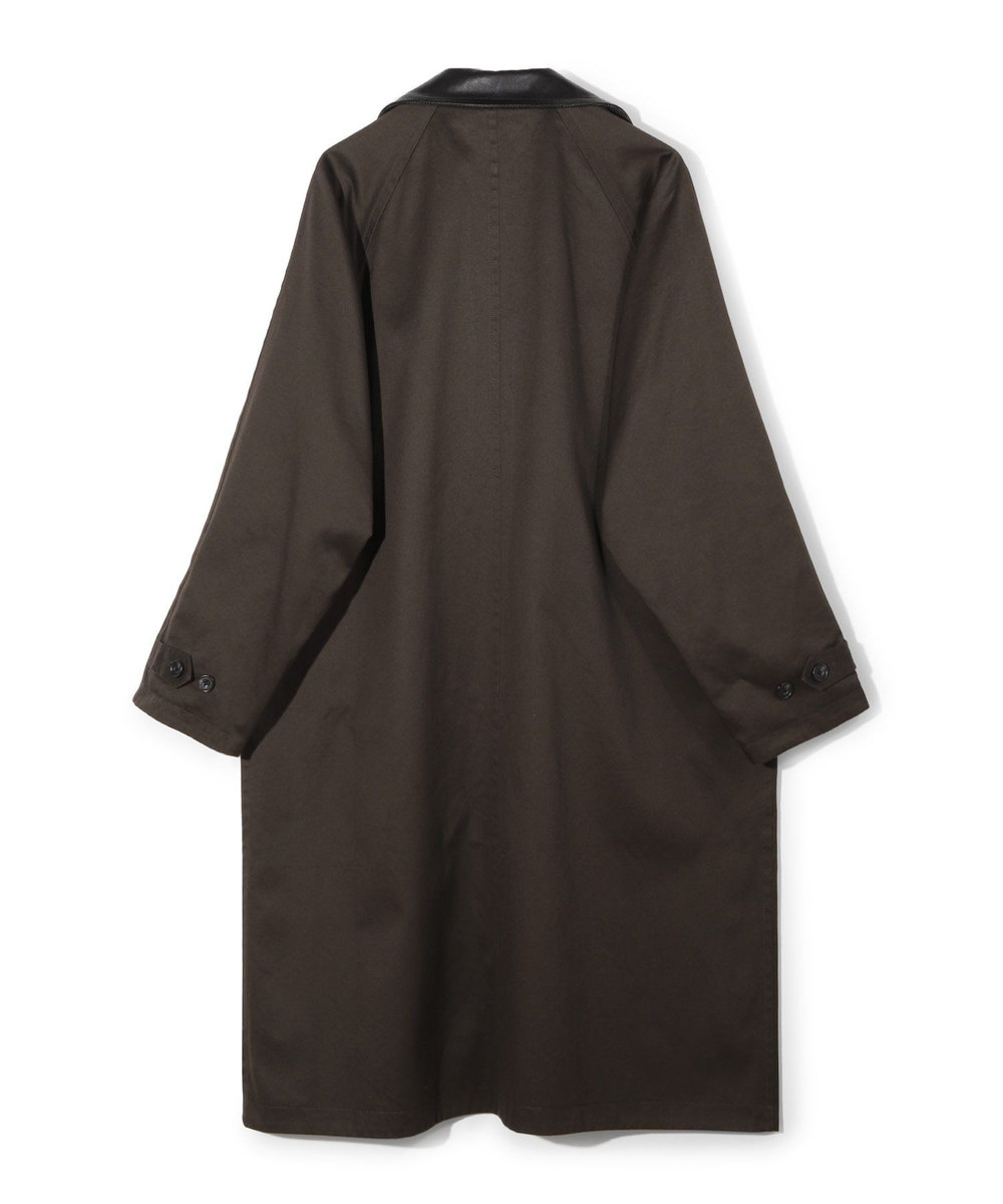 MEN'S BIGI 【50th Anniv . 中田 慎介】 COTTON TWILL x WOOL HOUND'S TOOTH REVERSIBLE COAT ブラウン