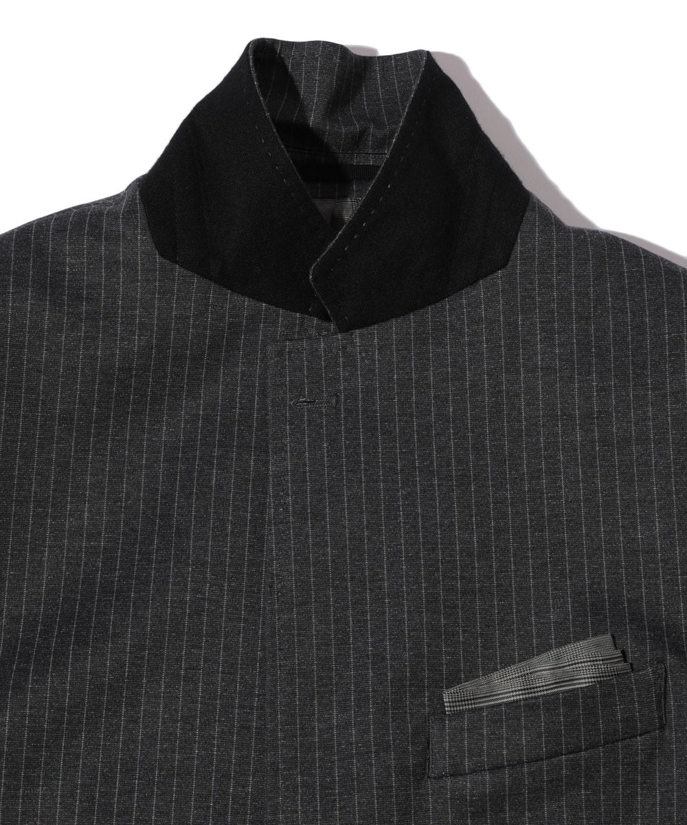 MEN'S BIGI 【ACTIVE TAILOR】エクストラTRジャージヘリンボーンプリントテーラードジャケット＜セットアップ・スリーピース対応＞ グレー