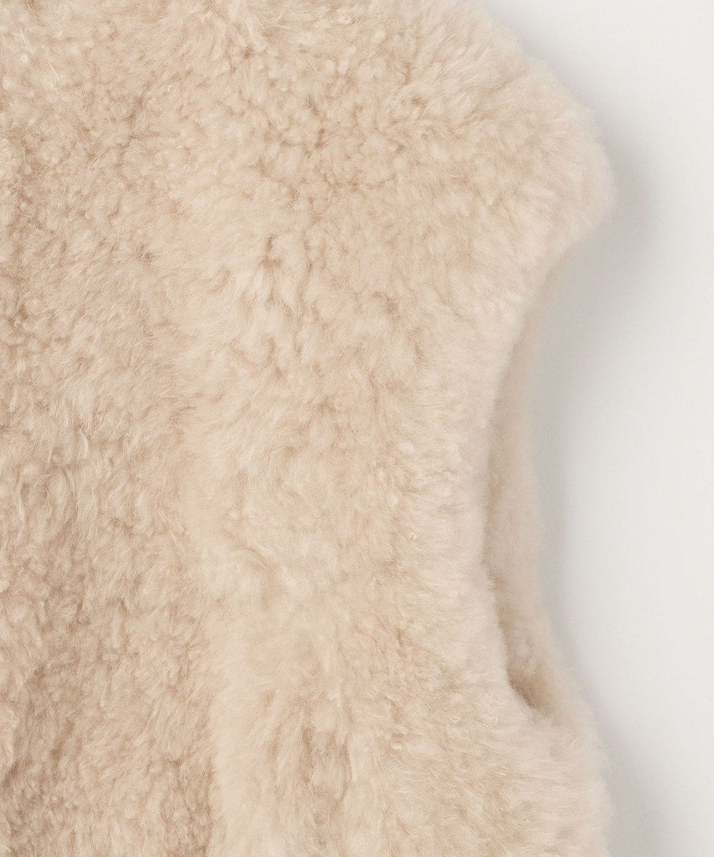 DÉPAREILLÉ CASHMERE FUR VEST / カシミヤファーベスト ベージュ