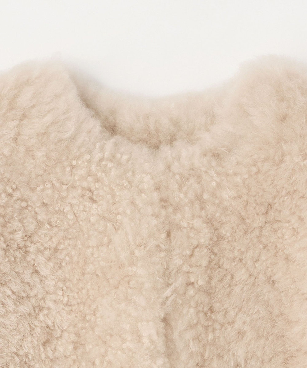 DÉPAREILLÉ CASHMERE FUR VEST / カシミヤファーベスト ベージュ