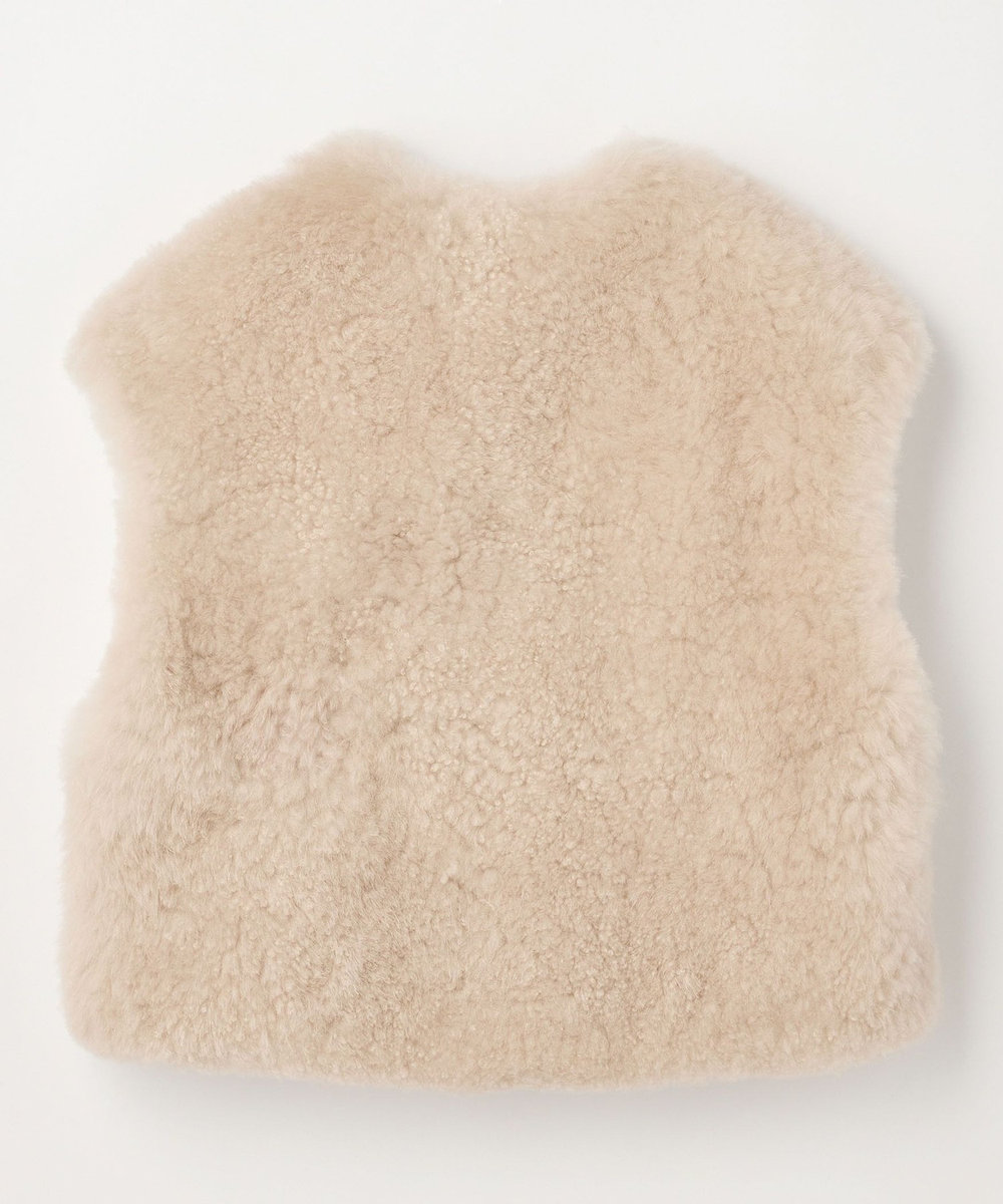 DÉPAREILLÉ CASHMERE FUR VEST / カシミヤファーベスト ベージュ