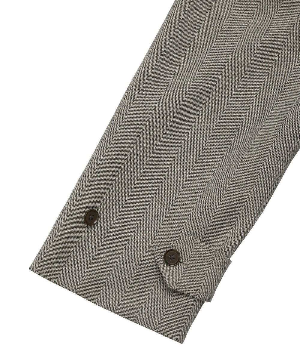 MEN'S BIGI ヘリンボーンダブルクロス ステンカラーコート＜2WAYストレッチ＞ ベージュ