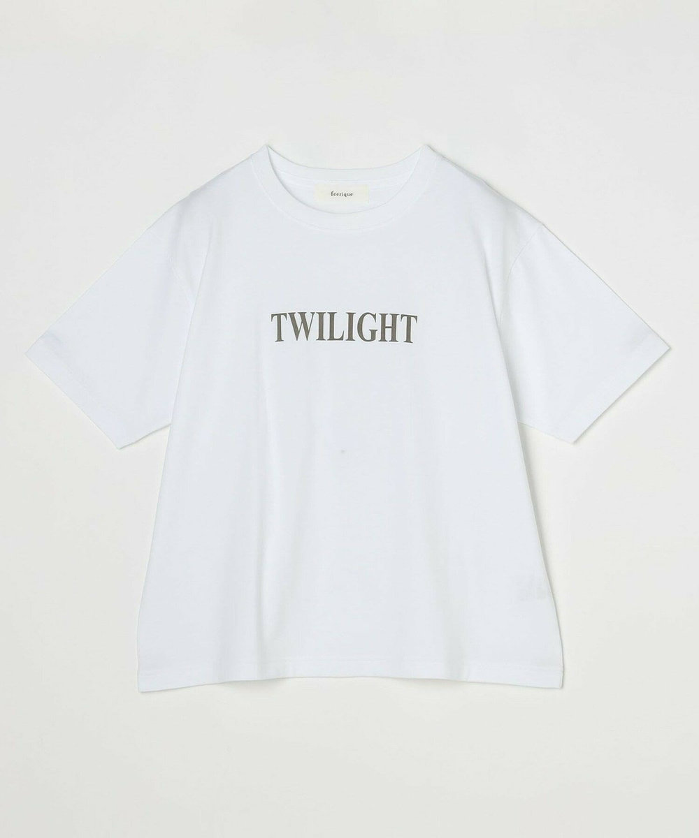 feerique Lサイズ（大きいサイズ） 【大きいサイズ】feerique ロゴプリントTシャツ ホワイト
