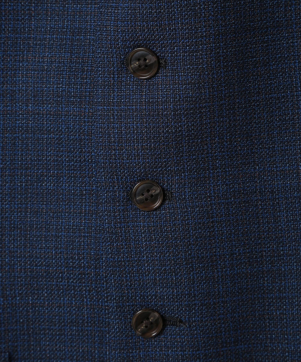 MEN'S BIGI ミックスヤーン/ポップサックリバーシブルベスト ネイビー