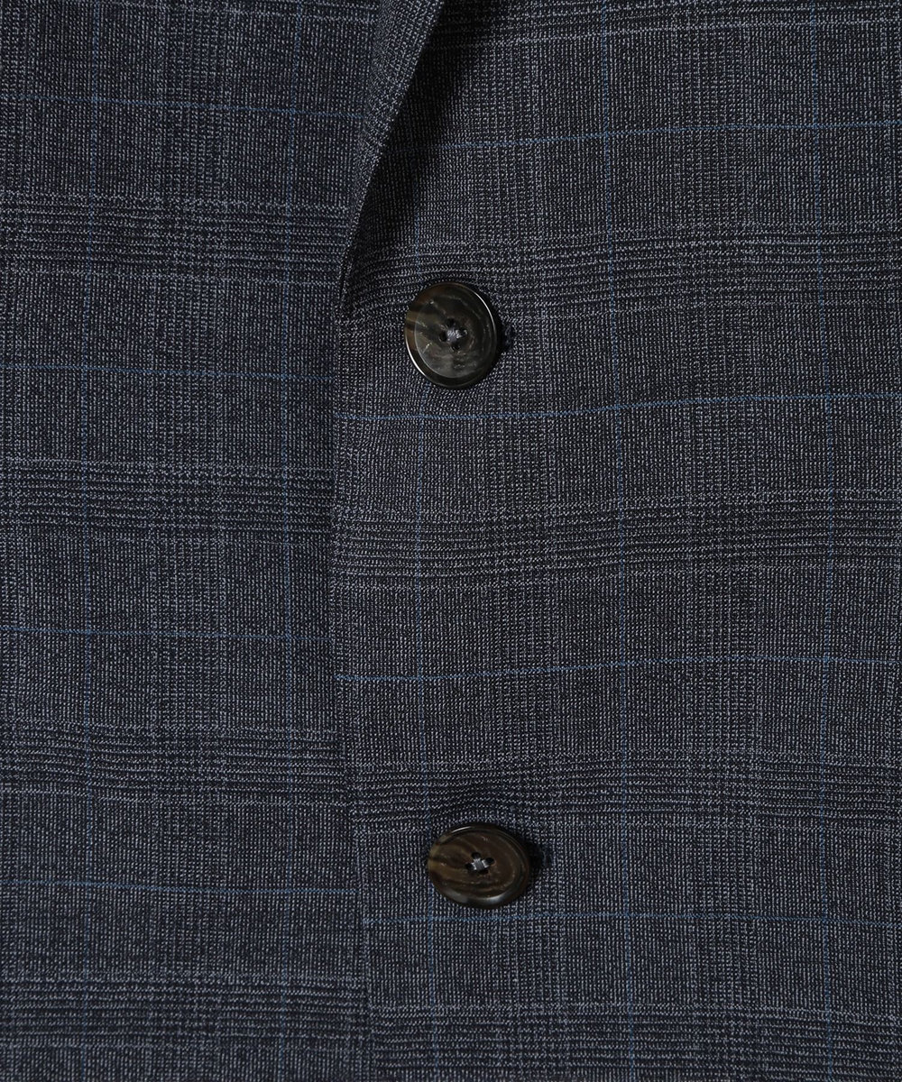 MEN'S BIGI ウールメランジグレンチェックスーツ＜セットアップ＞ ネイビー