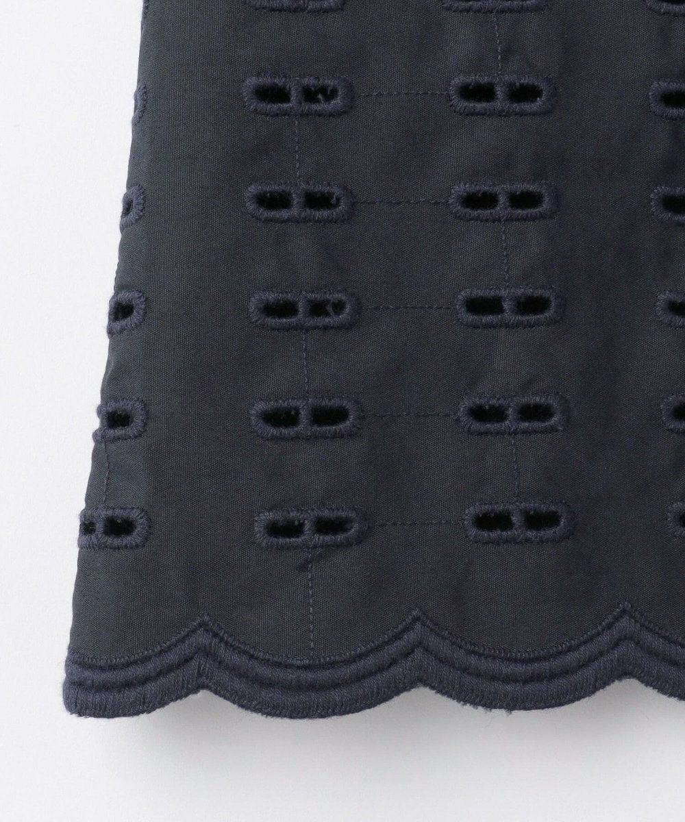 L'EQUIPE コットン刺繍ブラウス ネイビー