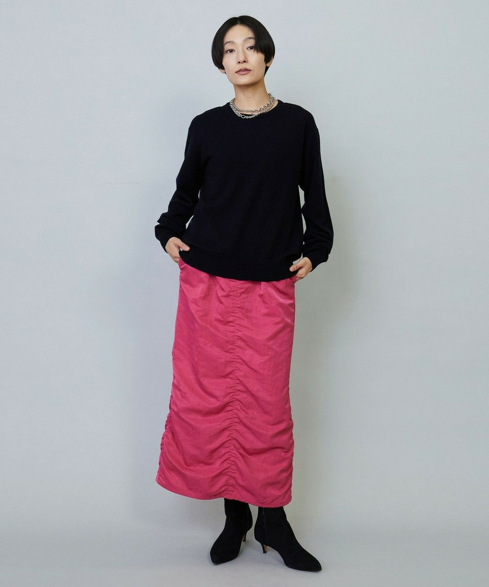 MOGA ナイロンタフタIラインスカート ピンク