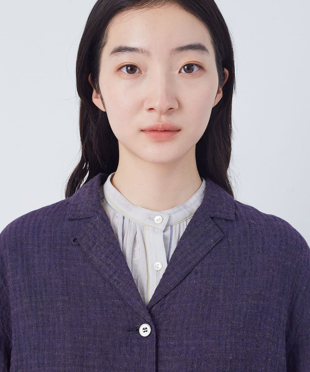 congés payés ADIEU TRISTESSE 【FAVE】シャーリングシャツジャケット ネイビー