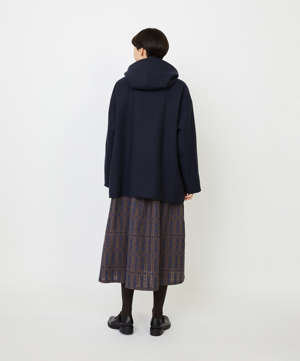 LOISIR フーディショートコート ネイビー